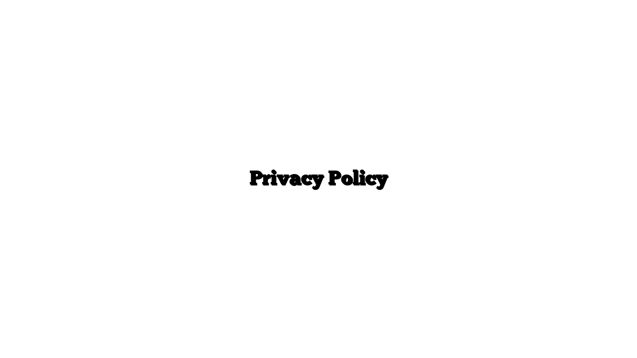 Privacy Policy