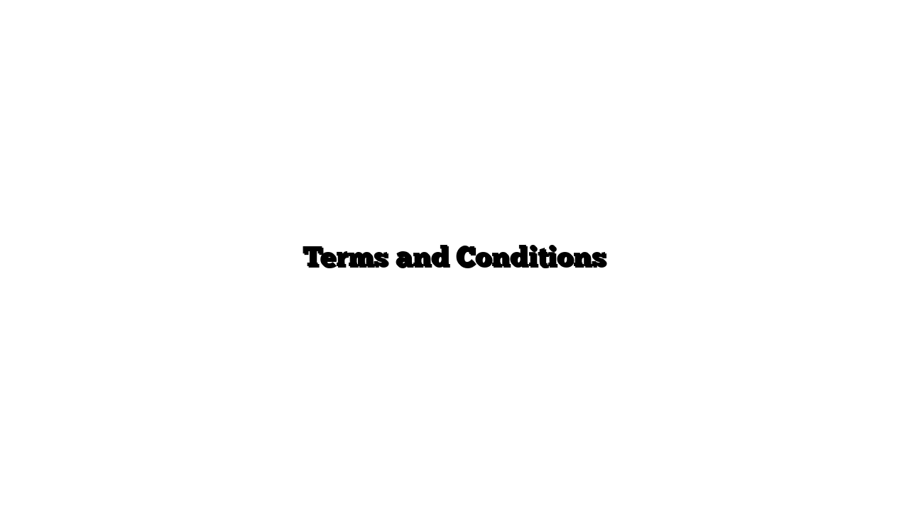 Terms and Conditions